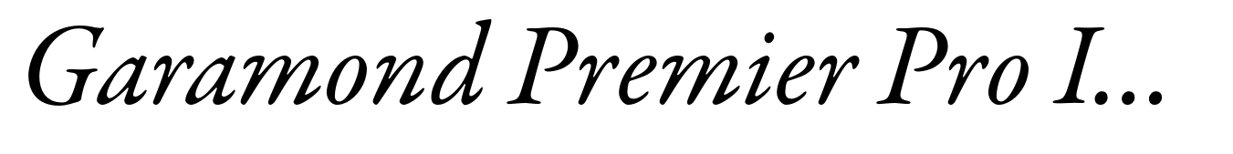 Garamond Premier Pro Italic